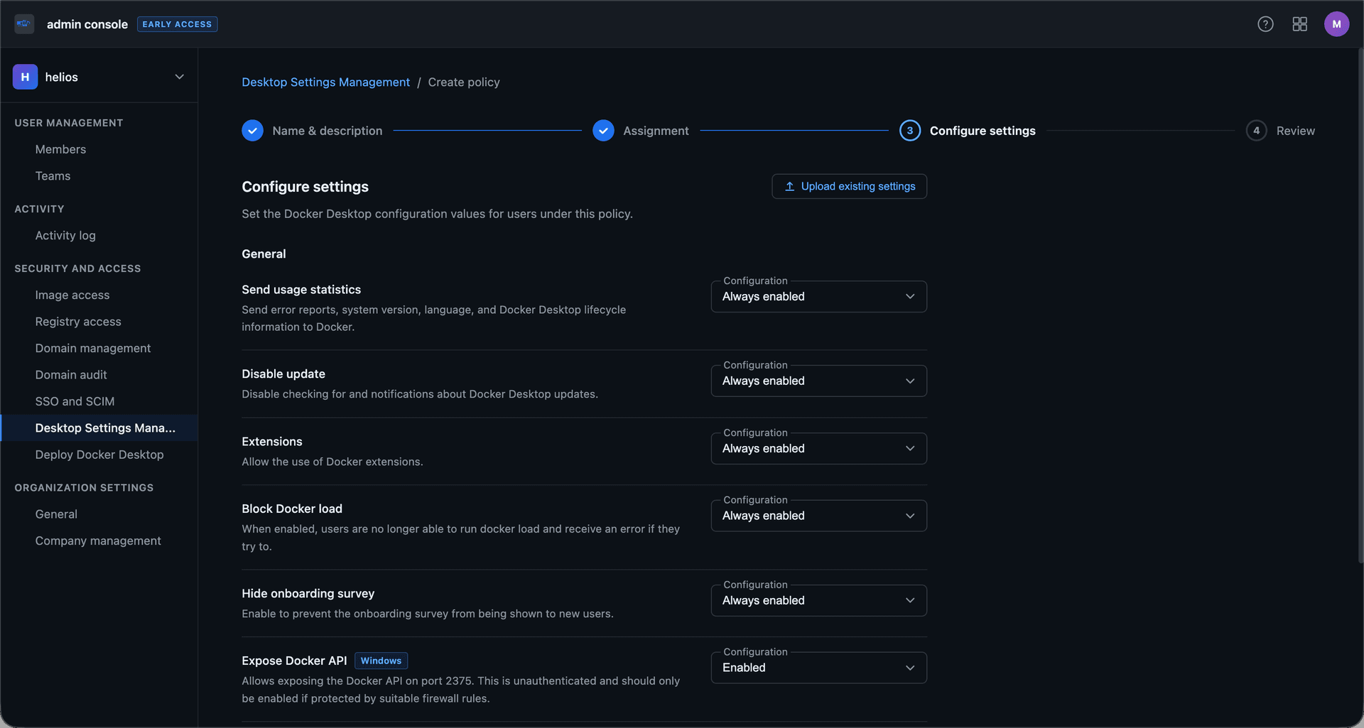 Settings — figure 3