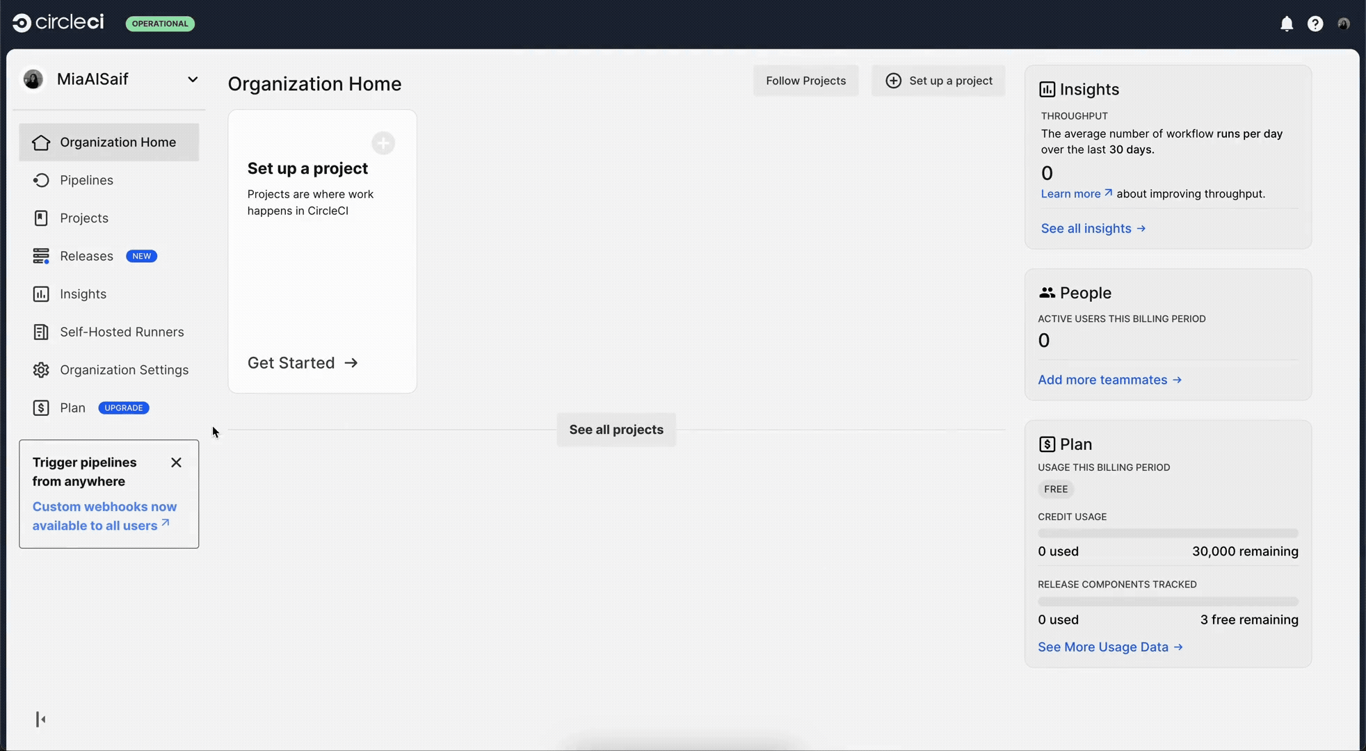 Free plan, first release